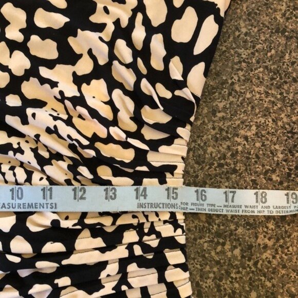 Calvin Klein Womens Black & White Animal Print Dress Size 10 Polyester - Picture 7 of 9